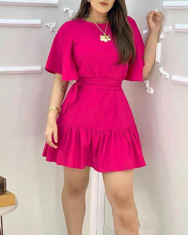 European And American New Style Red Women's Dress