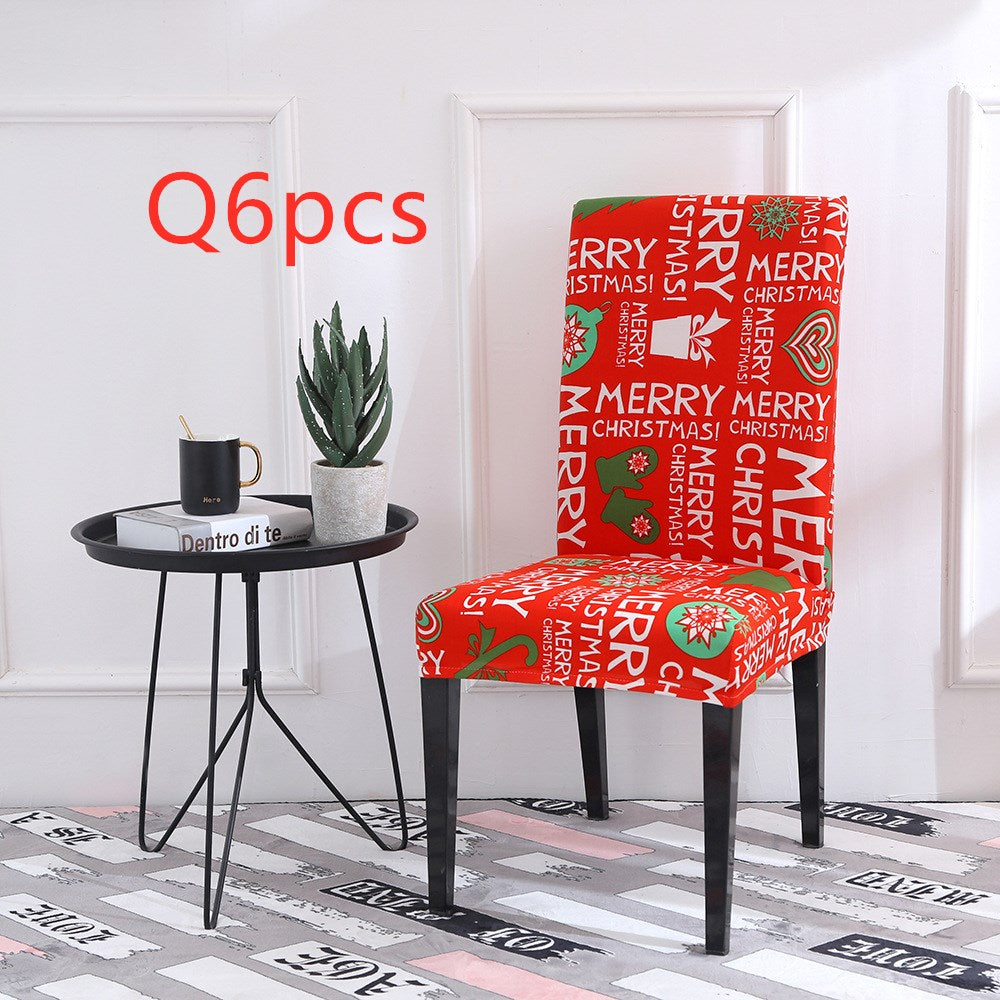 Christmas universal elastic chair cover