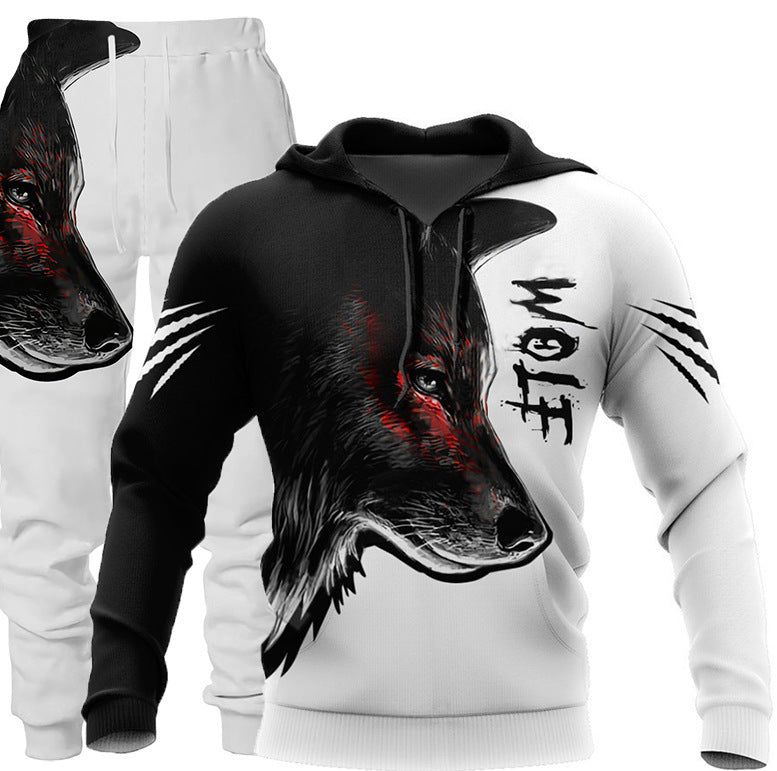 3D Sportswear Hooded Sweatsuit Two Piece Outdoors Running Fitness . $ 27.83