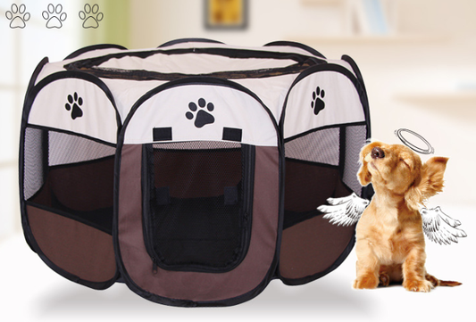 Fast folding octagonal pet fence, 600D Oxford cloth, waterproof and catching cat, dog cage, pet cage Shoppingevestore.com