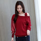 Autumn long sleeve shirt women fashion woman blouses 2021 sexy off shoulder top solid women blouse shirt clothing female