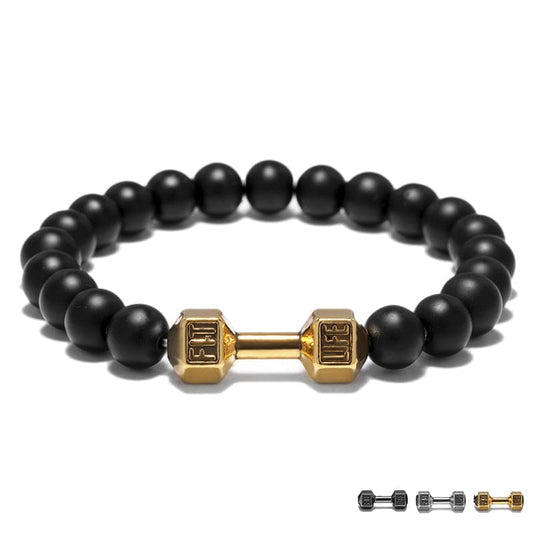 FIT LIFT Metal Dumbbell Beads Bracelet Jewelry Shoppingevestore.com