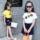 Flower T-Shirt Korean Style Short Sleeve Skirt Suit Shoppingevestore.com