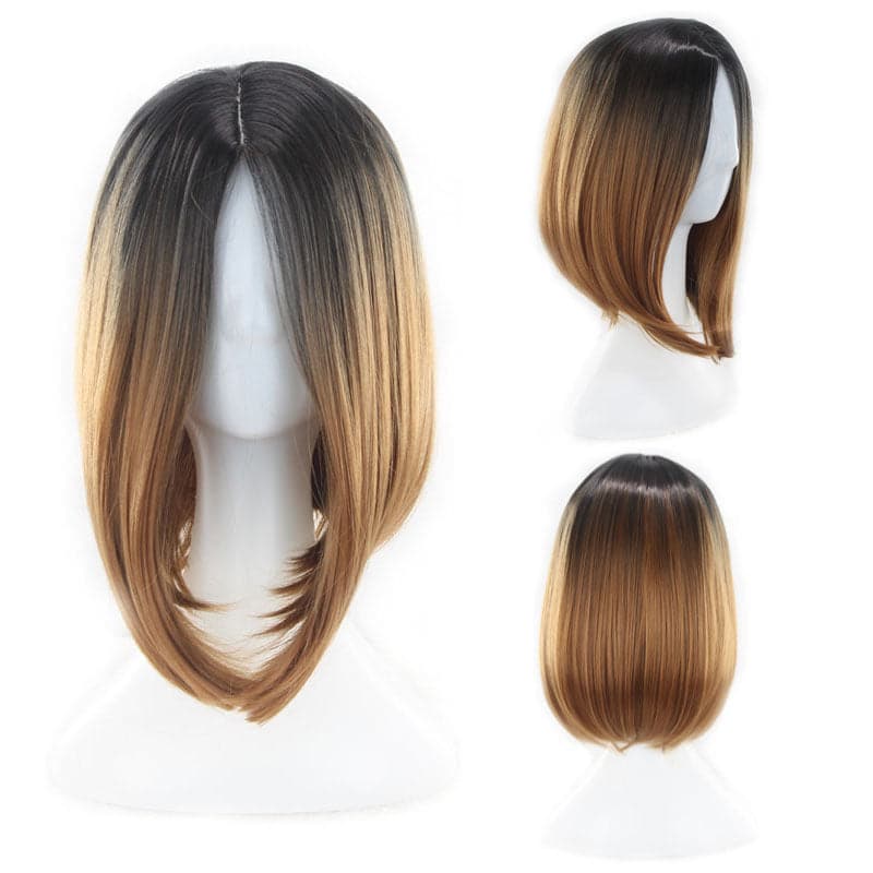 2021 foreign trade new wig European and American women''s short straight hair gradient Bobo Bobo Bobo Bobo Shoppingevestore.com