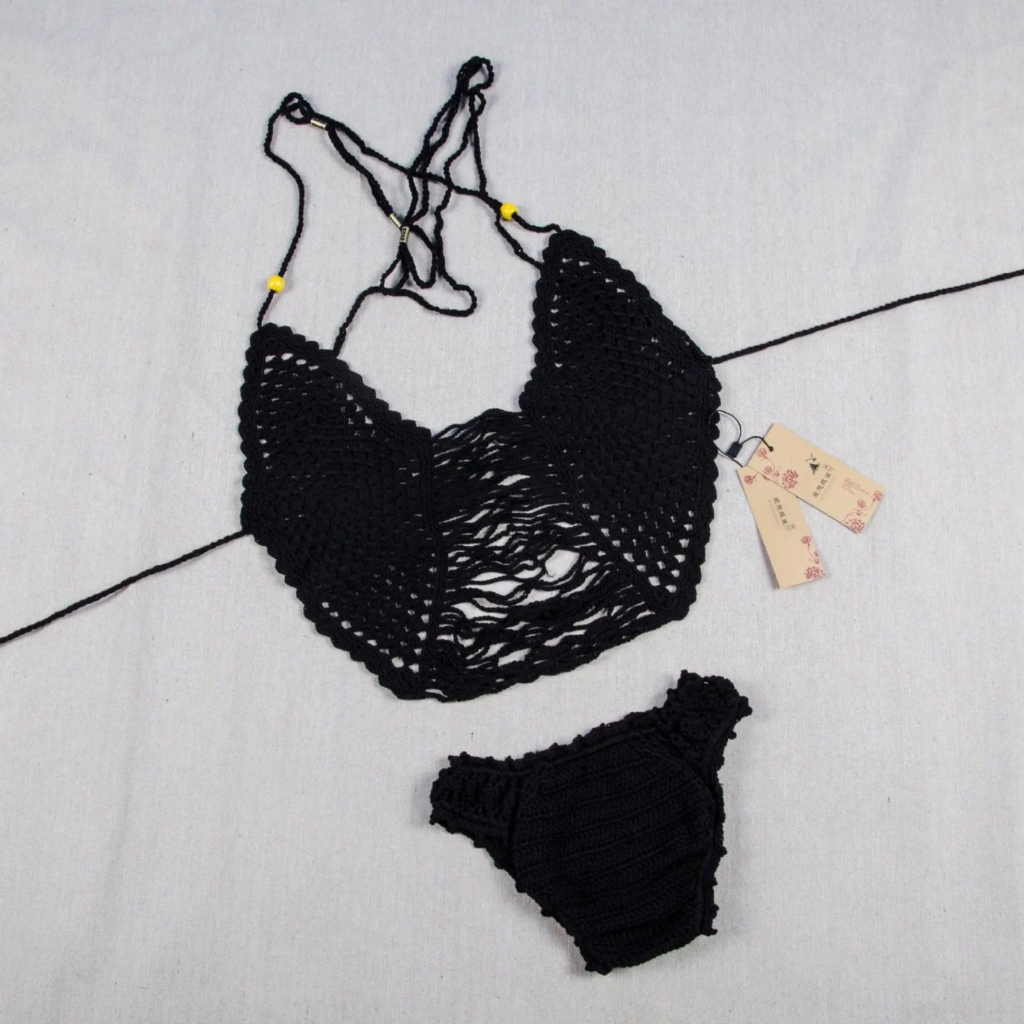 2021 New Handmade Crochet sexy bikini, woman SWIMSUIT SET Shoppingevestore.com