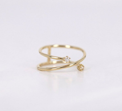 Zircon Flower Ring Women Fashion Ins Ring Shoppingevestore.com