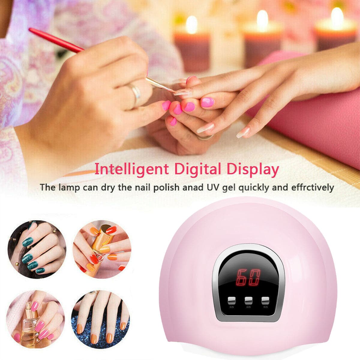 54W USB Nail Phototherapy Machine Induction Quick Dry Portable Nail Polish Glue Nail Lamp Shoppingevestore.com