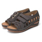 European And American Large Size Hollow Platform Velcro Sandals