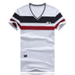 Fashionable And Simple Men's V-neck Slim Short Sleeves