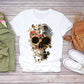 European And American Fashion Design Skull Pattern Printed Men's T-shirt Men's Top