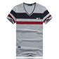 Fashionable And Simple Men's V-neck Slim Short Sleeves